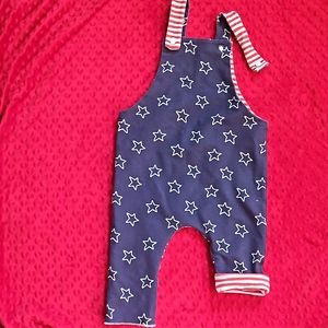 Stars and Stripes Overall Jumper Reversible Like New handmade 3t